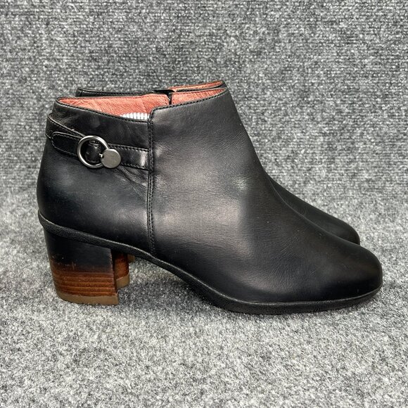 Dansko Perry Waterproof Bootie Women's Size 10.5 Black Leather Buckle Ankle Boot - Picture 1 of 13